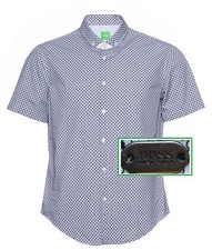 NWT Hugo Boss Green Label By Hugo Boss Slim Fit Geometric Printed Sport Shirt