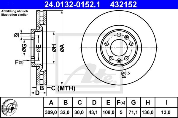 Disques de frein Peugeot 607 3.0 V6 24V en alliage fonte haute performance