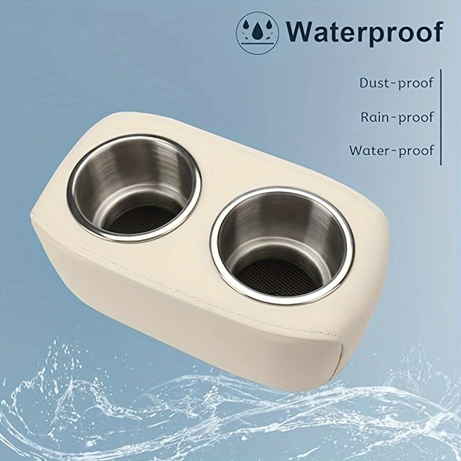 Asiento trasero de coche portavasos de acero inoxidable estante de almacenamiento para bebidas 1 pieza Foto 4 de 4