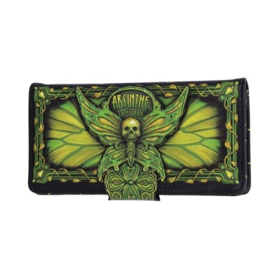 Absinthe Green Fairy Embossed Purse Wallet Green & Black by Nemesis Now