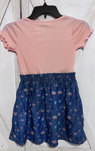 Disney Princess Girl's Jersey Top & Eyelet Skirt Graphic Print Dress Sz 4/5 - Picture 4 of 4