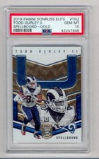 TODD GURLEY 2018 PANINI DONRUSS ELITE SPELLBOUND GOLD #5/5 PSA 10 GEM MINT RAMS