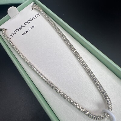 Cynthia Rowley New York Sterling Silver Necklace Made in Italy 18