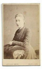 Serene Victorian Woman; Photo by Webster Bros, Bayswater (6093)