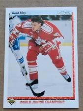 1990-91 Upper Deck Brad May Rookie . #455