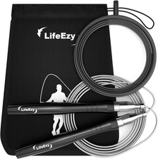 Jump Rope, High Speed Weighted Jump Rope - Premium Quality Tangle-Free - Self-Lo