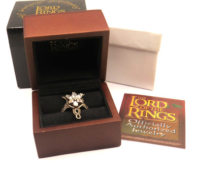 27974/ The Lord of the Ring Arwen Abendstern Ring Silber 925  -Full Set-