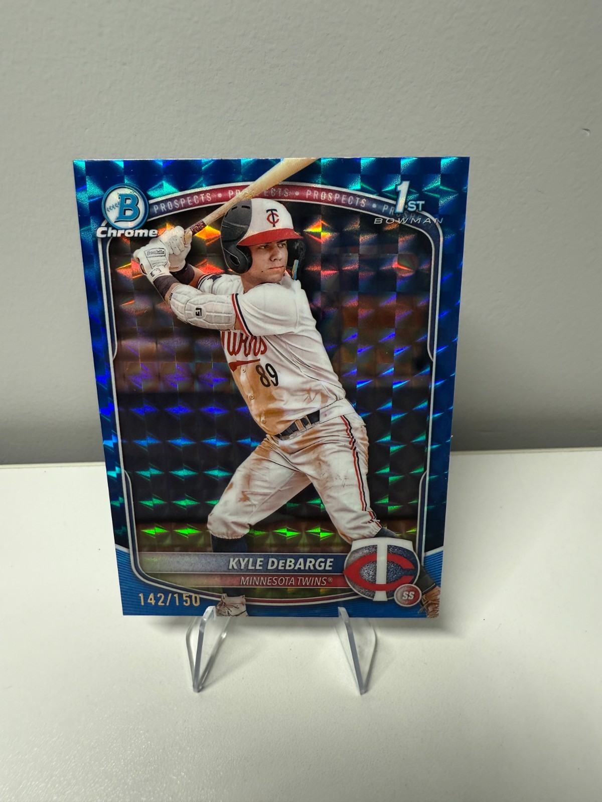 Kyle DeBarge 2025 Bowman Chrome 1st Blue Geometric Refractor /150 #BCP-139 Twins