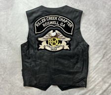 Vintage Harley Davidson Leather Vest Motorcycle Biker Patches Killer Creek Sz 46