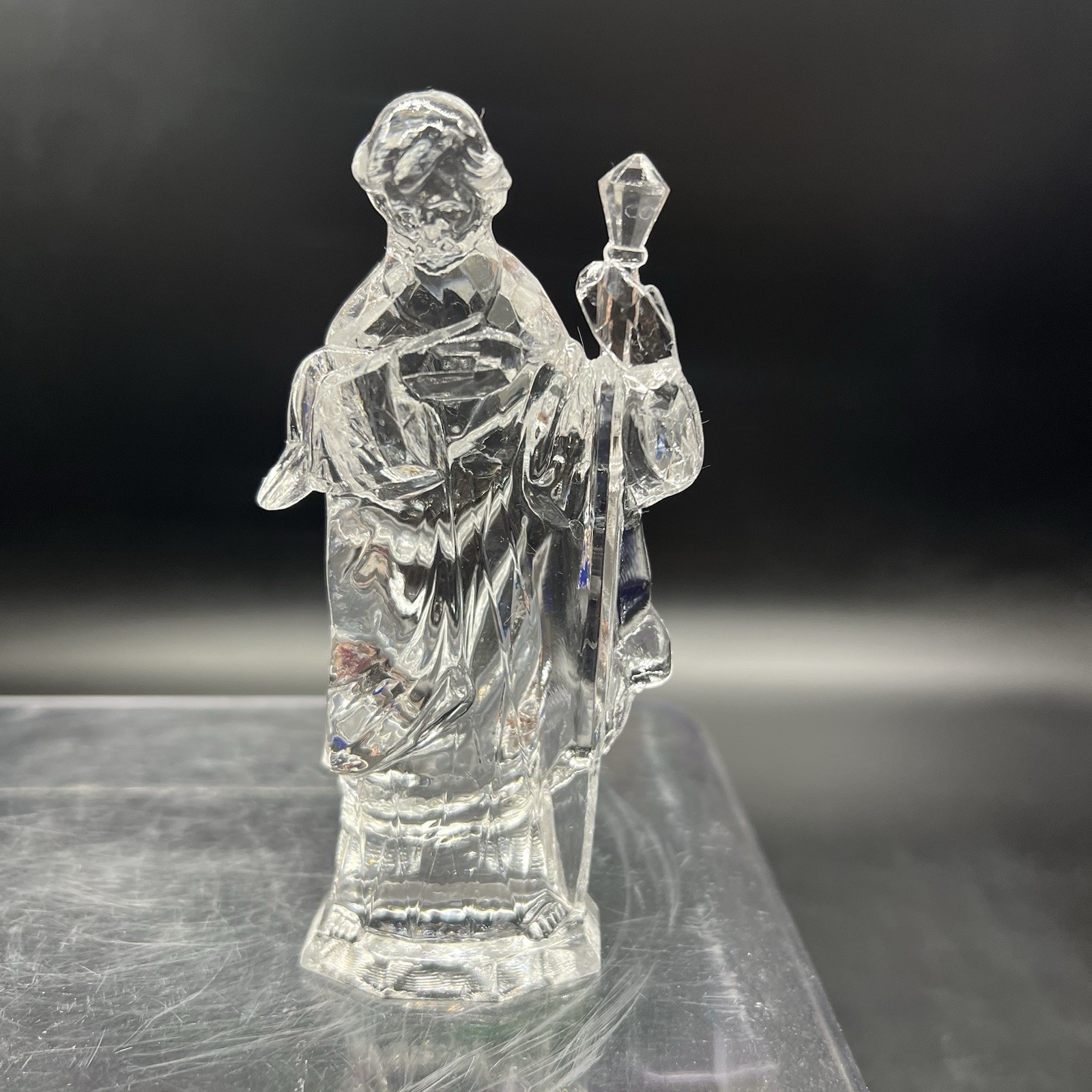 Waterfall Acrylics 69372 Clear Nativity Scene Roman Inc 4 Piece Set