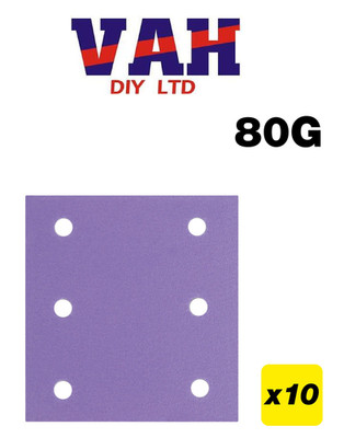Trend 115 mm x 107 mm 6-Loch 1/4 Blatt Schleifpad 80 g 10er Pack