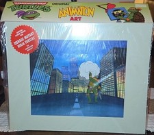 TMNT NINJA TURTLES Original Animation Art CEL MICHELANGELO Mikey NEW w/ COA
