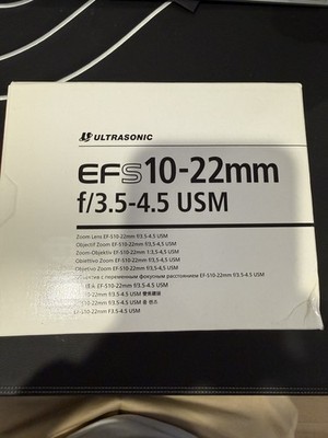 Canon EF-S 10-22mm 10-22 F/3.5-4.5 USM SLR Wide Angle Lens w/ Tiffen 77mm filter