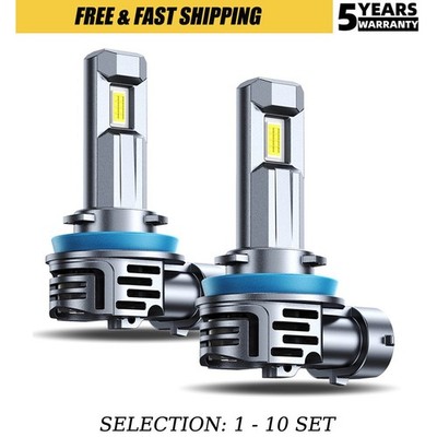 2-20PCS H8 H9 H11 LED Headlight Bulb High Low Beam Super Bright 6500K White 20S