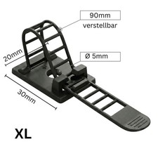 Kabelhalter selbstklebend schwarz 3M Kabelclips Kabelklemmen S XL Verstellbar DE