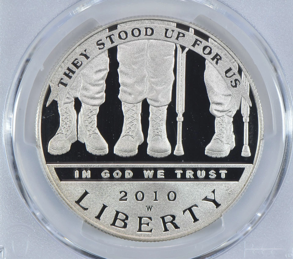 2010-W Disabled Veterans Commemorative Dollar PR69 DCAM PCGS Blue Label *9626 - Image 3 of 4