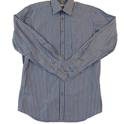 Angelo Litrico Men's Exclusive Edition Blue Striped Dress Shirt S 37/38