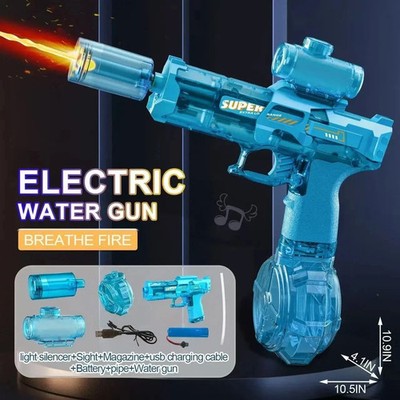 HUIQIBAO Electric Pulse Water Gun Simulated Flame Sensor Light Fully Automatic