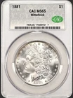 1881 MORGAN SILVER DOLLAR CACG MS65 WITTERBRICK