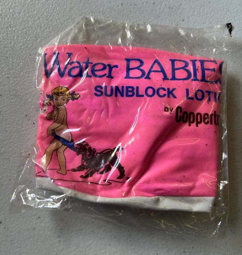 Vtg Beach Ball Hot Pink Coppertone Kids Water Babies Sunscreen In Package Rare