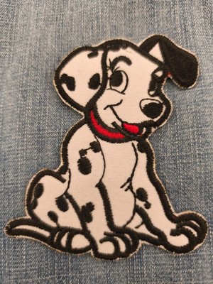 Neu Patch 101 Dalmatiner Aufnäher Hund Dog Kinderfilm Schwarz
