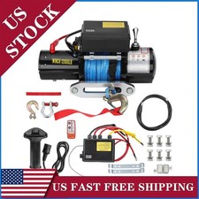 12000lb 12v Electric Winch Synthetic Rope Wireless Wired Remote Recovery Black 12000lb 12v Electric Winch Synthetic Rope Wireless Wired Remote Recovery Black