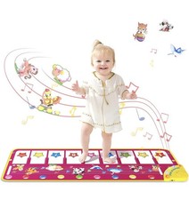 Toddler Piano Mat Musical Keyboard Floor Playmat 39.5" Electronic Music Box Dama