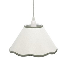Natural Linen Scallop Easy Fit Ceiling Lightshade or Lampshade