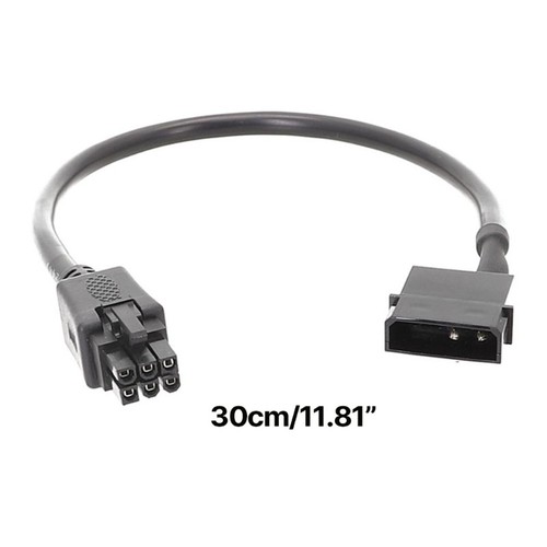 Big 4 Pin D-Port Female to 6Pin Male Adapter Graphics Card Power Cord for PC - Afbeelding 8 van 8