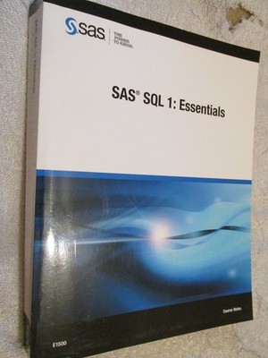 Excellent PB BOOK SAS Institute SQL 1 Essentials Course notes Logistics Solution
