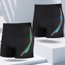 Men's Swim Trunks Quick Dry Beach Shorts Elastic Waist Polyester Spandex