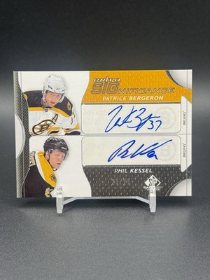 2008-09 SP Game Used Extra Significance Phil Kessel Patrice Bergeron Auto /25