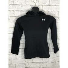 Under Armour Boys Black UA Rival Terry Activewear Pullover Pocket Hoodie Y Small