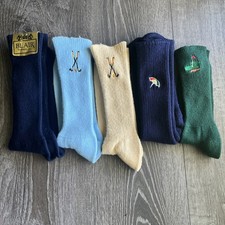 Vintage Golf Socks 5 Pair  2 Mis-matched These Are From The Early 70  s.
