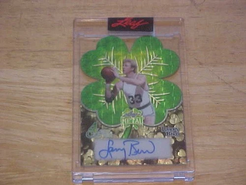 Larry Bird 2026 Leaf Metal St. Patricks Day 4 Leaf Clover 1/1 AUTO 1/1  Celtics