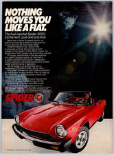 1981 Fiat Spider 2000 Car Automobile Vintage 8x11 Magazine Ad 1980s Tdl-4 1981 Fiat Spider 2000 Car Automobile Vintage 8x11 Magazine Ad 1980s Tdl-4