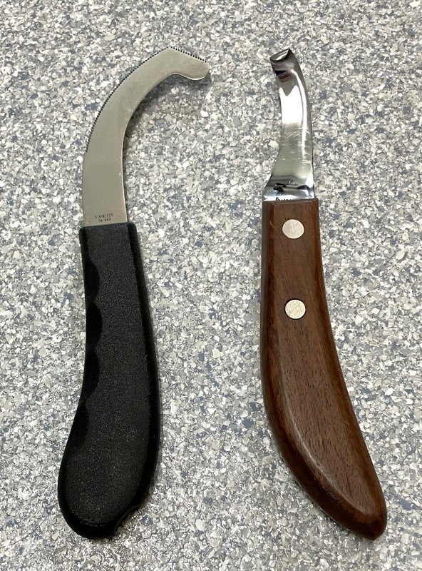 Stainless Steel Hoof Knives, Pair