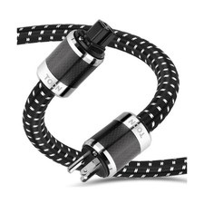 TODN HiFi Audio Power Cable for Audiophile with Silver-Plated OFC, Platinum-P...