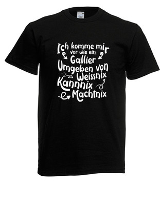 mens t shirt l feel like a gaul surrounded by weissnix kannnix and