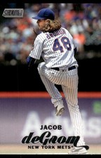 Jacob deGrom 2017 Stadium Club #268 New York Mets FREE SHIPPING AutographDen