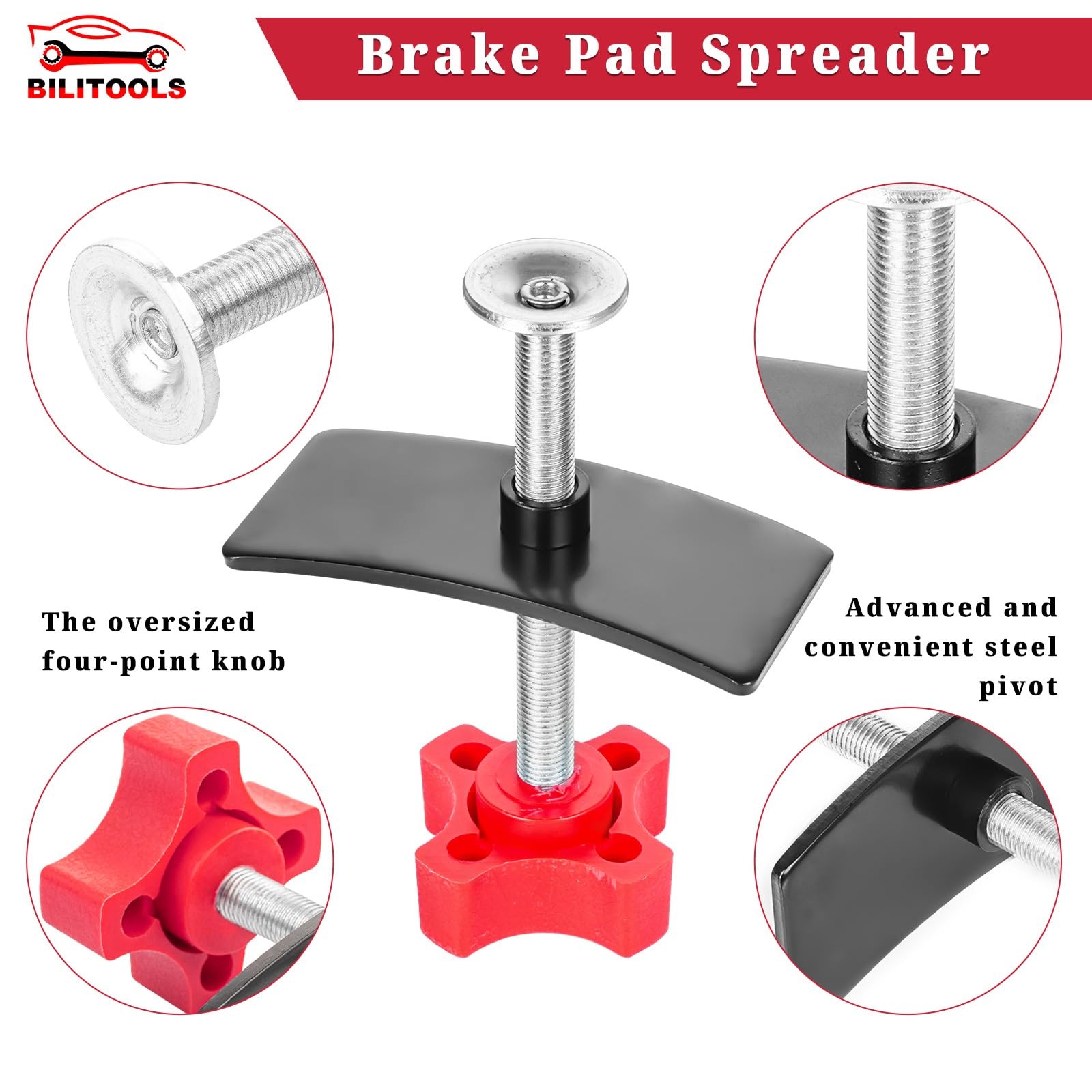 BILITOOLS Brake Pad Spreader, Disc Brake Caliper Compression Tool Caliper Pis...