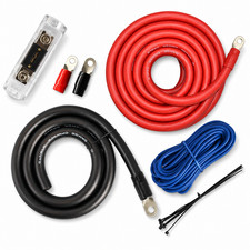 SoundBox PK0-17, 0 Gauge Amp Kit Power Amplifier Install Wiring Cables - 7500W