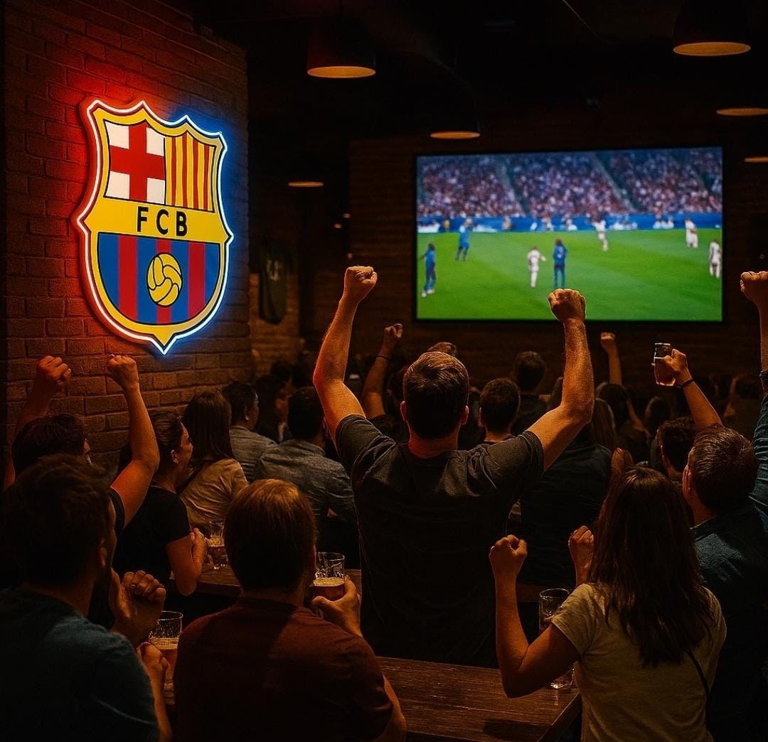 Escudos barcelona futbol liga De Vinilo Y Metacrilato Neón Led 32x35cm 12v