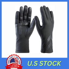 womens Spandex Touchscreen Cold Weather Gloves With Warm Fleece Lining and Chevr