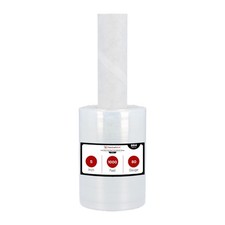 5"x1000' Clear Mini Packing Stretch Film 80 Gauge Pre Attached Handle 864 Rolls