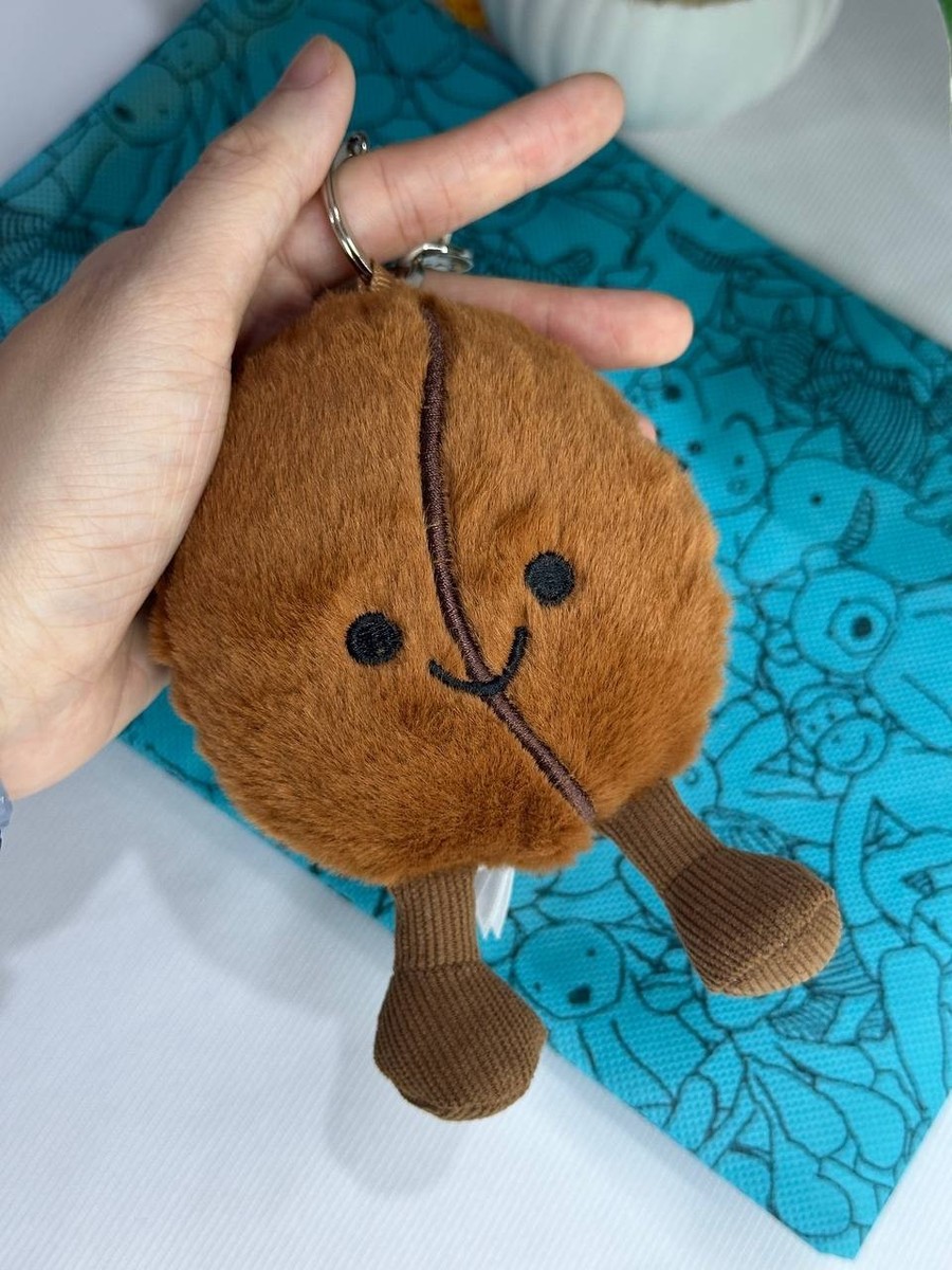 Jellycat Coffee Bean Plush Keychain Bag Charm Cute Gift New 2025