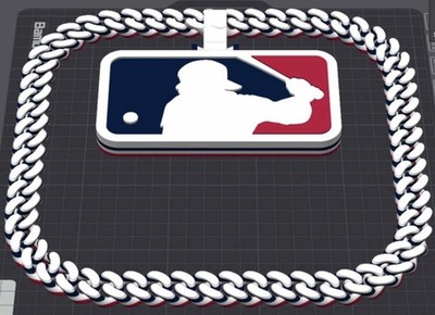 Major League Baseball Hype Chain 3D Printed Hype Chain New Style