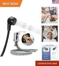 Chrome Faucet Kit for Salon Shampoo Bowls - Easy Installation, Long Hose