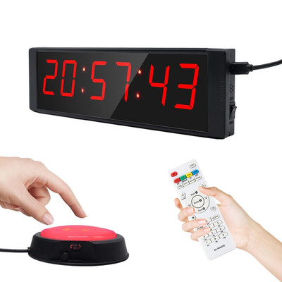 Large Stopwatch Start Stop Button LED Digital Timer Remote Countdown Gym Clock 