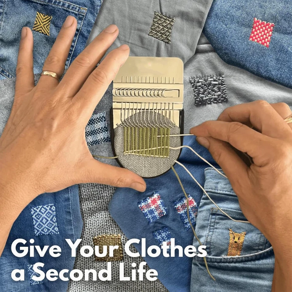 Portable Loom Knitting Kit,Patch Kit Weaving Loom For Quickly Sewing Repair - image 2 of 4